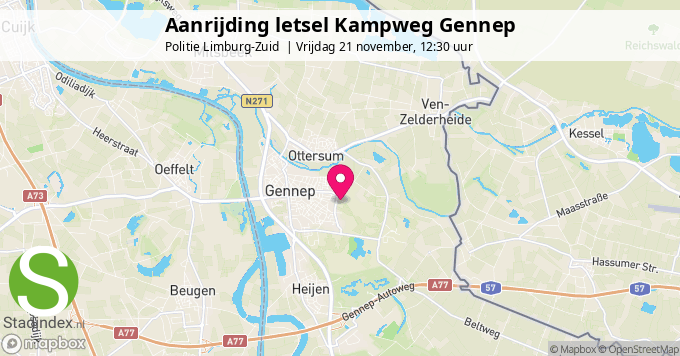 Aanrijding letsel Kampweg Gennep