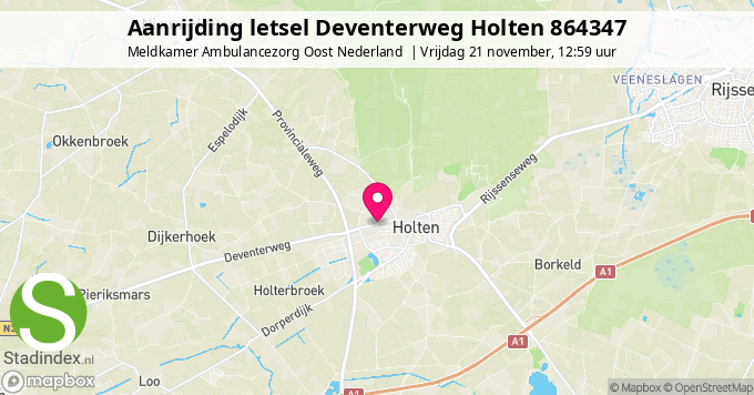 Aanrijding letsel Deventerweg Holten 864347