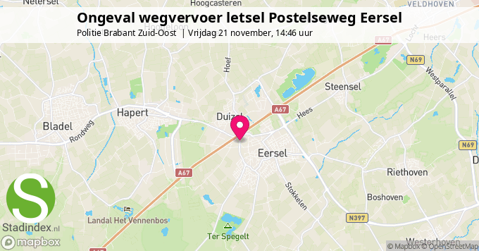 Ongeval wegvervoer letsel Postelseweg Eersel