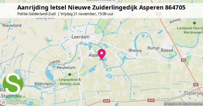 Aanrijding letsel Nieuwe Zuiderlingedijk Asperen 864705