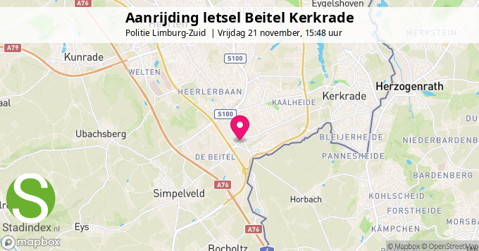 Aanrijding letsel Beitel Kerkrade