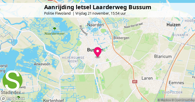 Aanrijding letsel Laarderweg Bussum