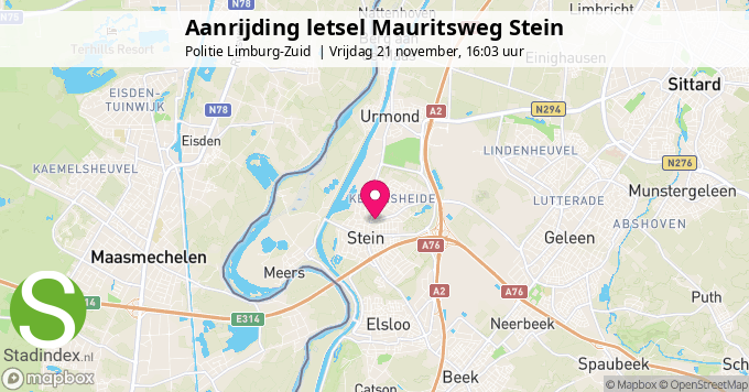 Aanrijding letsel Mauritsweg Stein