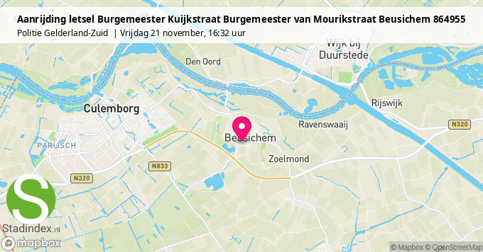 Aanrijding letsel Burgemeester Kuijkstraat Burgemeester van Mourikstraat Beusichem 864955