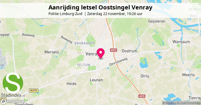 Aanrijding letsel Oostsingel Venray