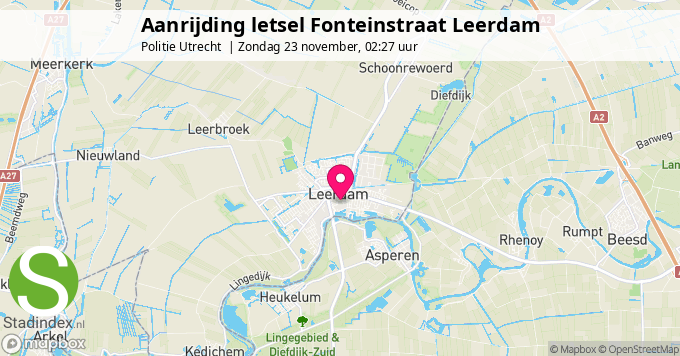 Aanrijding letsel Fonteinstraat Leerdam