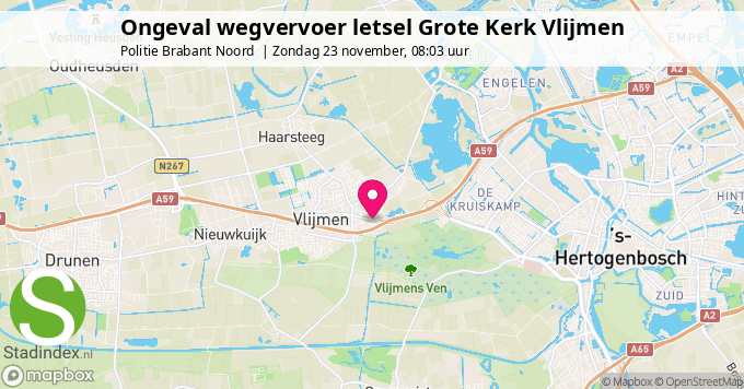 Ongeval wegvervoer letsel Grote Kerk Vlijmen