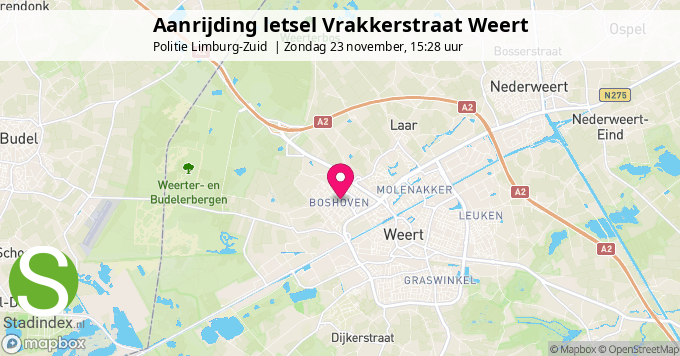 Aanrijding letsel Vrakkerstraat Weert