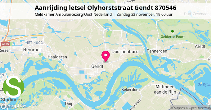 Aanrijding letsel Olyhorststraat Gendt 870546