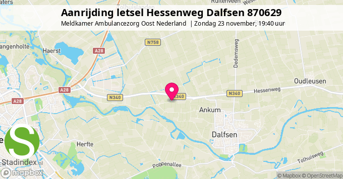 Aanrijding letsel Hessenweg Dalfsen 870629