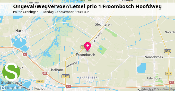 Ongeval/Wegvervoer/Letsel prio 1 Froombosch Hoofdweg