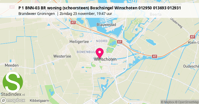 P 1 BNN-03 BR woning (schoorsteen) Boschsingel Winschoten 012950 013693 012931