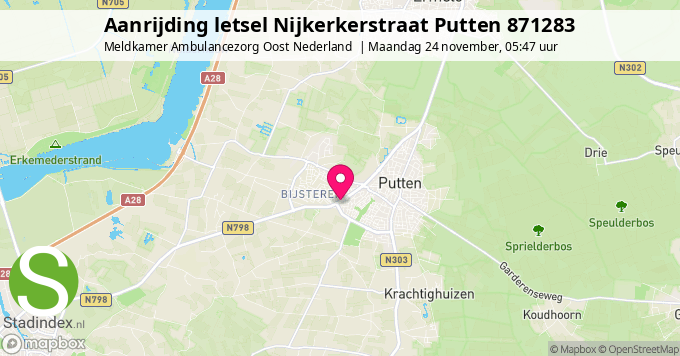 Aanrijding letsel Nijkerkerstraat Putten 871283