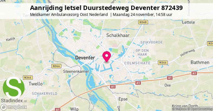Aanrijding letsel Duurstedeweg Deventer 872439