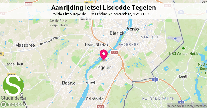 Aanrijding letsel Lisdodde Tegelen