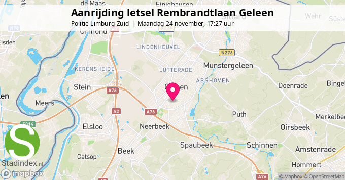 Aanrijding letsel Rembrandtlaan Geleen
