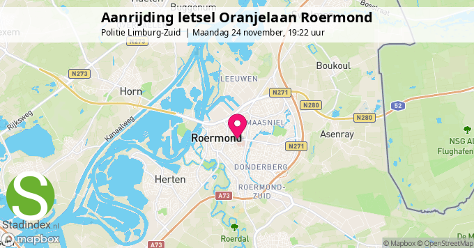 Aanrijding letsel Oranjelaan Roermond