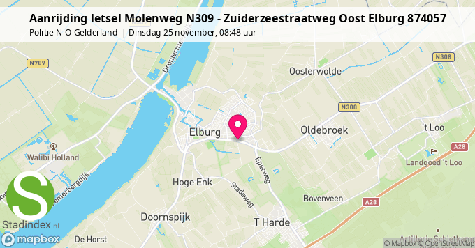 Aanrijding letsel Molenweg N309 - Zuiderzeestraatweg Oost Elburg 874057