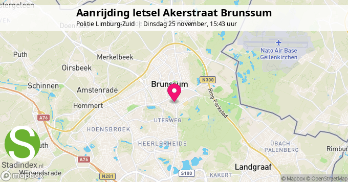 Aanrijding letsel Akerstraat Brunssum