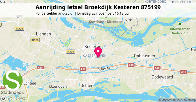 Aanrijding letsel Broekdijk Kesteren 875199