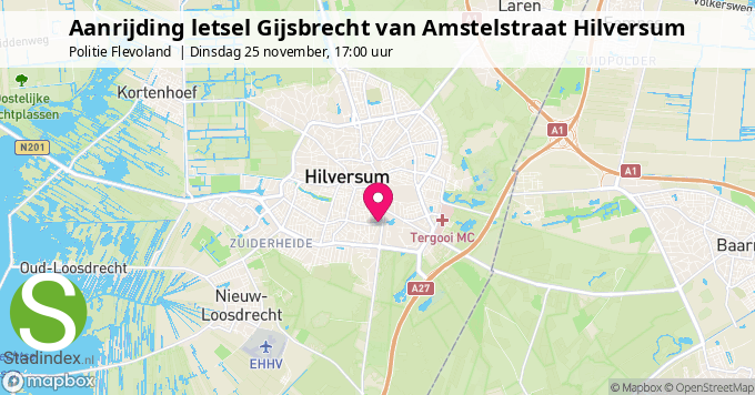 Aanrijding letsel Gijsbrecht van Amstelstraat Hilversum