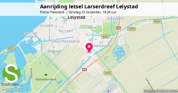 Aanrijding letsel Larserdreef Lelystad