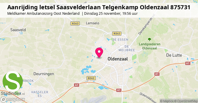 Aanrijding letsel Saasvelderlaan Telgenkamp Oldenzaal 875731