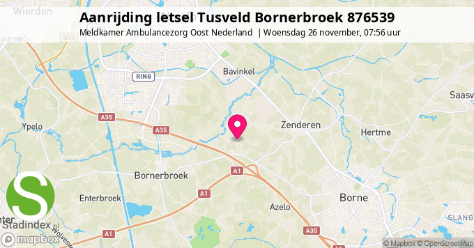 Aanrijding letsel Tusveld Bornerbroek 876539