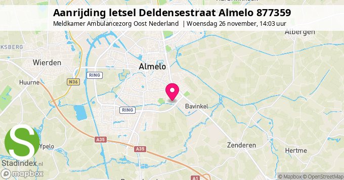 Aanrijding letsel Deldensestraat Almelo 877359