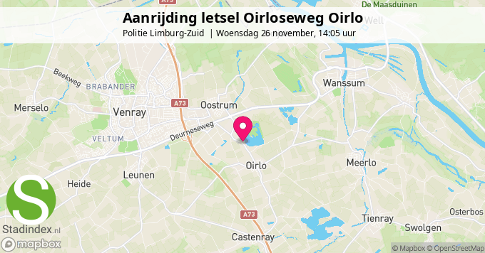 Aanrijding letsel Oirloseweg Oirlo
