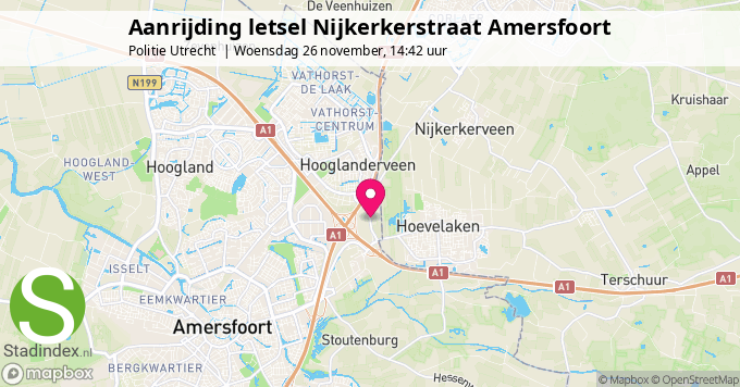 Aanrijding letsel Nijkerkerstraat Amersfoort