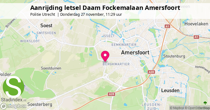 Aanrijding letsel Daam Fockemalaan Amersfoort