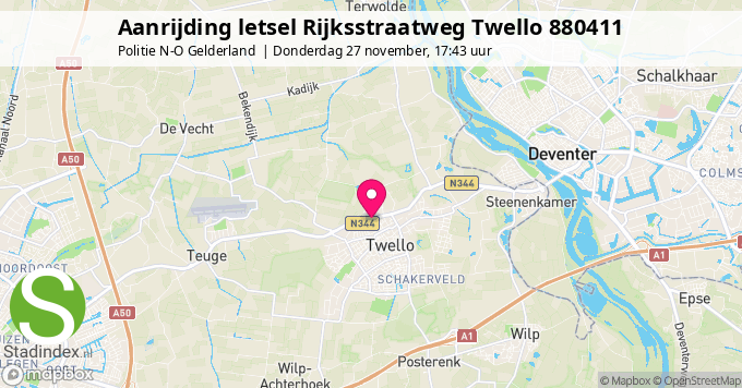Aanrijding letsel Rijksstraatweg Twello 880411