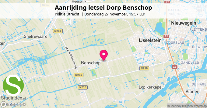Aanrijding letsel Dorp Benschop