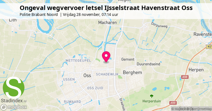 Ongeval wegvervoer letsel IJsselstraat Havenstraat Oss