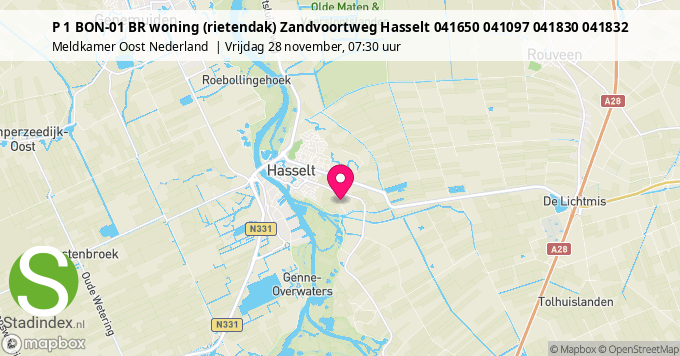 P 1 BON-01 BR woning (rietendak) Zandvoortweg Hasselt 041650 041097 041830 041832