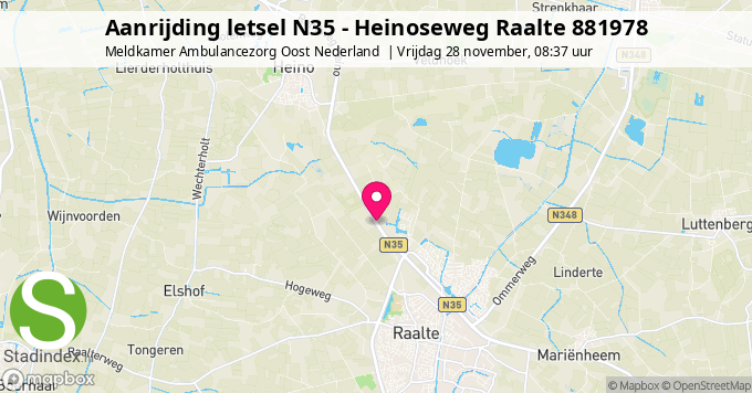 Aanrijding letsel N35 - Heinoseweg Raalte 881978
