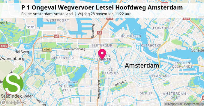 P 1 Ongeval Wegvervoer Letsel Hoofdweg Amsterdam