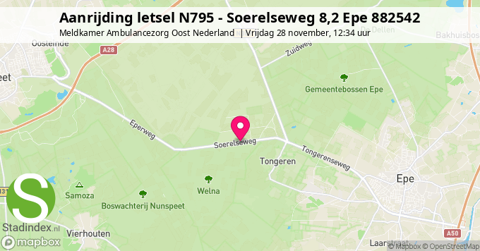 Aanrijding letsel N795 - Soerelseweg 8,2 Epe 882542