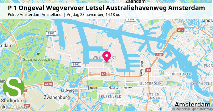 P 1 Ongeval Wegvervoer Letsel Australiehavenweg Amsterdam