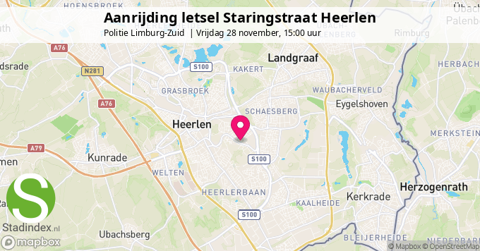 Aanrijding letsel Staringstraat Heerlen