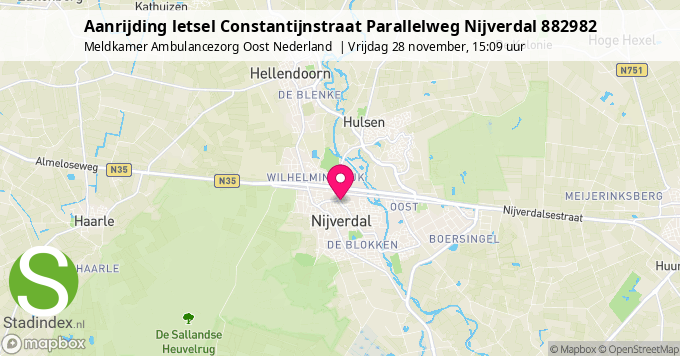 Aanrijding letsel Constantijnstraat Parallelweg Nijverdal 882982
