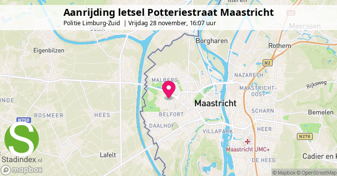 Aanrijding letsel Potteriestraat Maastricht