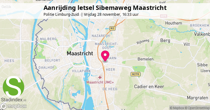 Aanrijding letsel Sibemaweg Maastricht
