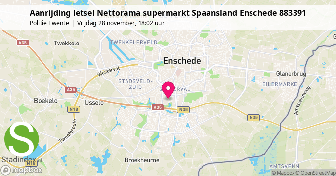 Aanrijding letsel Nettorama supermarkt Spaansland Enschede 883391
