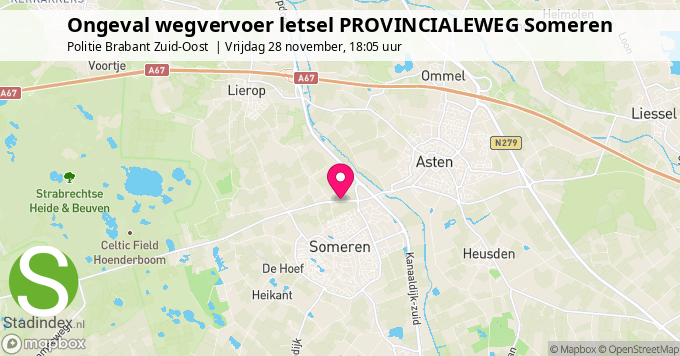 Ongeval wegvervoer letsel PROVINCIALEWEG Someren