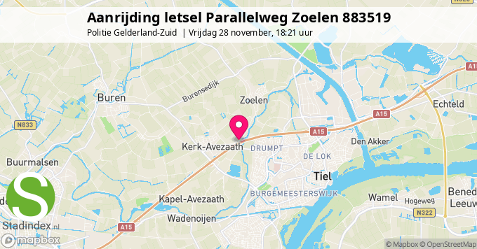 Aanrijding letsel Parallelweg Zoelen 883519
