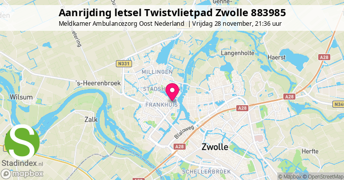 Aanrijding letsel Twistvlietpad Zwolle 883985