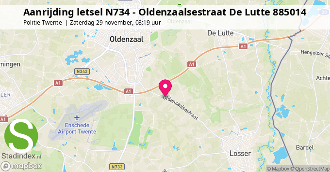 Aanrijding letsel N734 - Oldenzaalsestraat De Lutte 885014