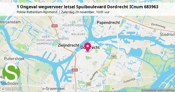 1 Ongeval wegvervoer letsel Spuiboulevard Dordrecht ICnum 683963